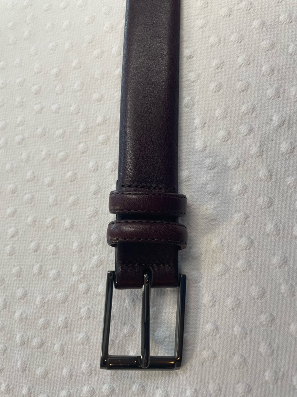 Perry Ellis Chestnut Brown Leather Belt Full grain cowhide 36/90
